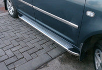 Volkswagen Caddy 2004-2010 рр. Бокові пороги Omsa MSline (2 шт, алюміній) фото 1