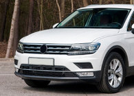 Volkswagen Tiguan 2016-2023 рр. Накладки на кант решітку і фари 2016-2020 (3 шт, нерж) фото 1