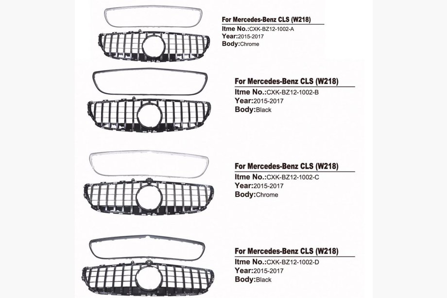 Mercedes CLS C218 2011-2018 рр. Передня решітка 2011-2014 (GT Panamericana) Фото 4