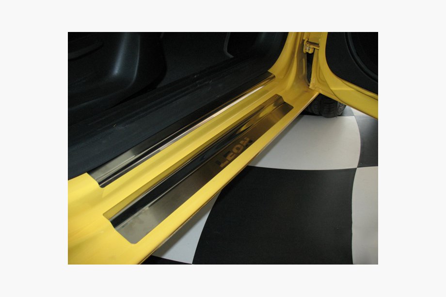Seat Leon 2005-2012 рр. Накладки на пороги Натанико (8 шт., нерж.) Фото 1