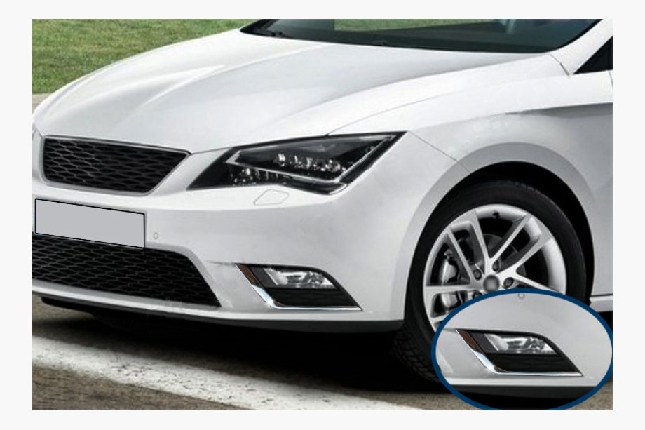 Seat Leon 2013-2020 рр. Накладки на противотуманки (2 шт., нерж.) Image