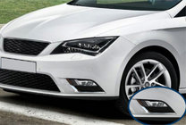 Seat Leon 2013-2020 рр. Накладки на противотуманки (2 шт., нерж.) фото 1