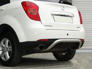 SsangYong Action 2005-2018 рр. Задній кенгурятник AK006 (нерж) фото 2