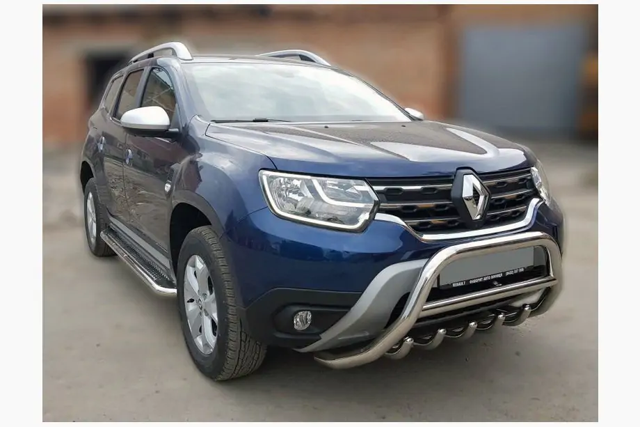 Renault Duster 2018-2024 рр. Кенгурятник без напису WT003 (нерж.) Image