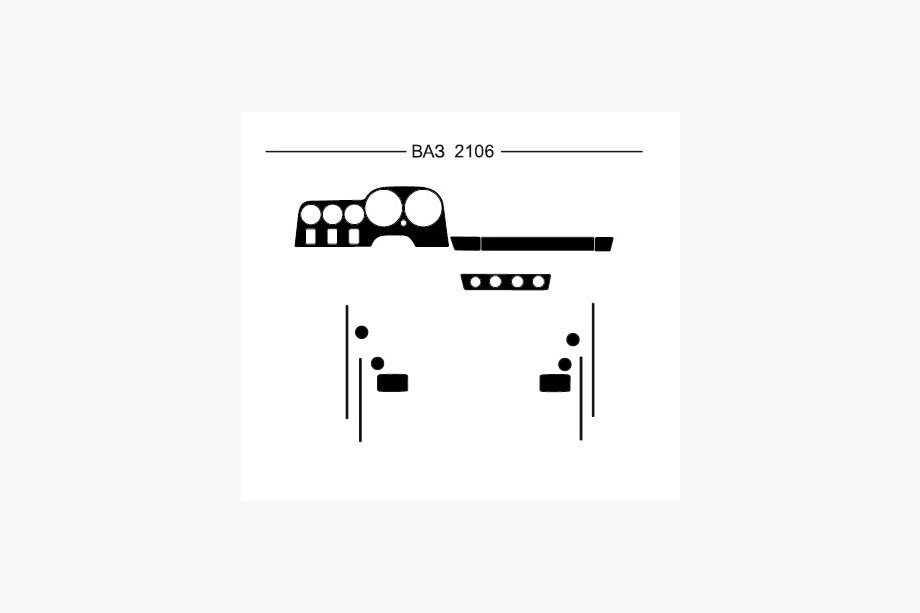 ВАЗ 2106 1976-2006 рр. Накладки на панель (Hartman) Image
