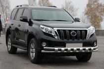 Toyota Land Cruiser Prado 150 2009-2023 рр. Передній захист ST016-2 (нерж) фото 3