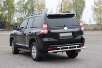 Toyota Land Cruiser Prado 150 2009-2023 рр. Задня дуга AK002-2v2 (нерж) фото 2
