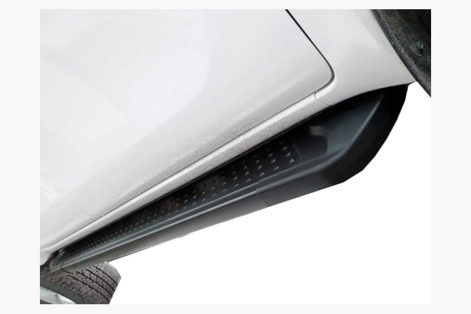 Toyota Hilux 2015- рр. Бокові пороги Allmond Black (2 шт., алюміній) Image