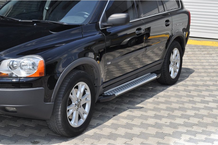 Volvo XC90 2002-2014 рр. Бокові пороги Allmond Grey (2 шт., алюміній) Image