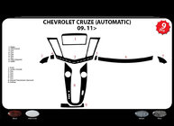 Chevrolet Cruze 2009-2015 рр. Накладки на панель (автомат) фото 3