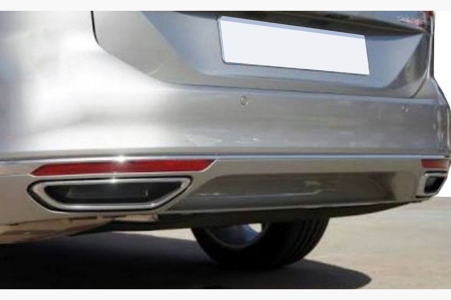 Volkswagen Passat B8 2015-2023 рр. Накладки імітація глушника SD/SW (2015-2018, 2 шт, нерж) Carmos - Турецька сталь Фото 4