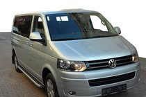 Volkswagen T5 2010-2015 рр. Бокові пороги Fullmond (2 шт., алюм) фото 1