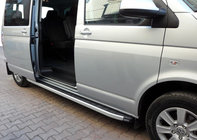 Volkswagen T4 Caravelle/Multivan 1990-2003 рр. Бокові пороги Fullmond (2 шт., алюм) фото 1