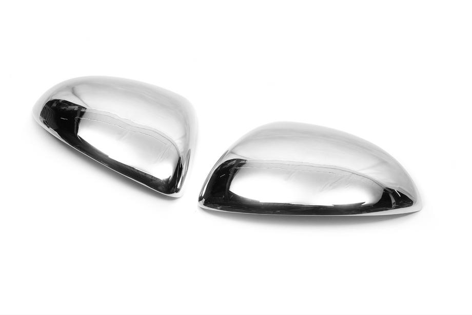 Opel Corsa D 2007-2014 рр. Накладки на дзеркала (2 шт., нерж) Фото 2