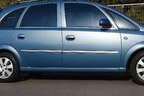 Opel Meriva 2002-2010 рр. Молдинг дверний (4 шт, нерж) фото 1
