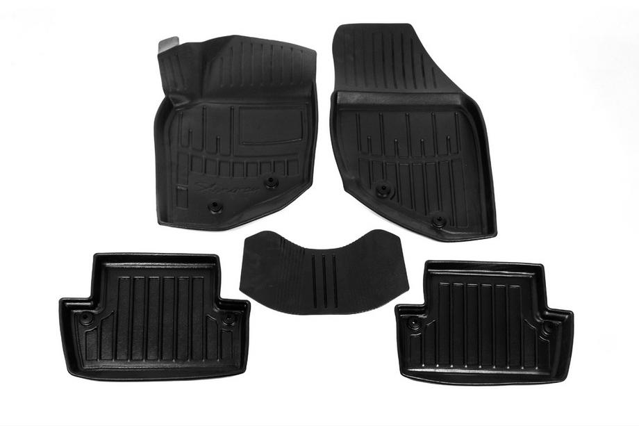 Volvo S60 2000-2009 рр. Килимки Stingray 3D (5 шт, поліуретан) Image