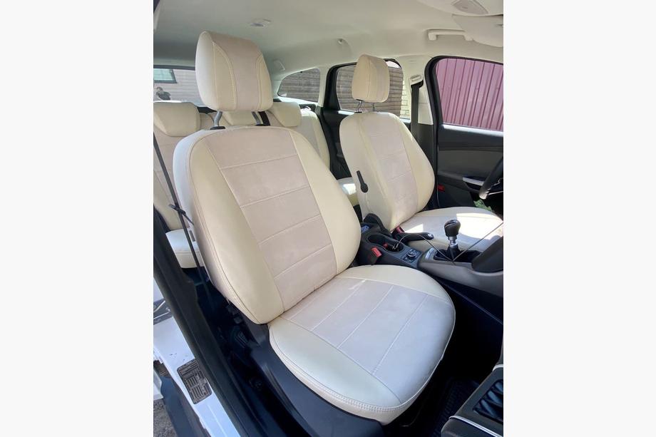 Ford Focus III 2011-2017 рр. Авточохли екошкіра+тканина+антара Antara A099 (повний салон) Фото 1