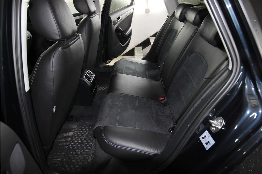 Audi A4 B8 2007-2015 рр. Авточохли екошкіра+тканина+антара Antara A001 (повний салон) Фото 3