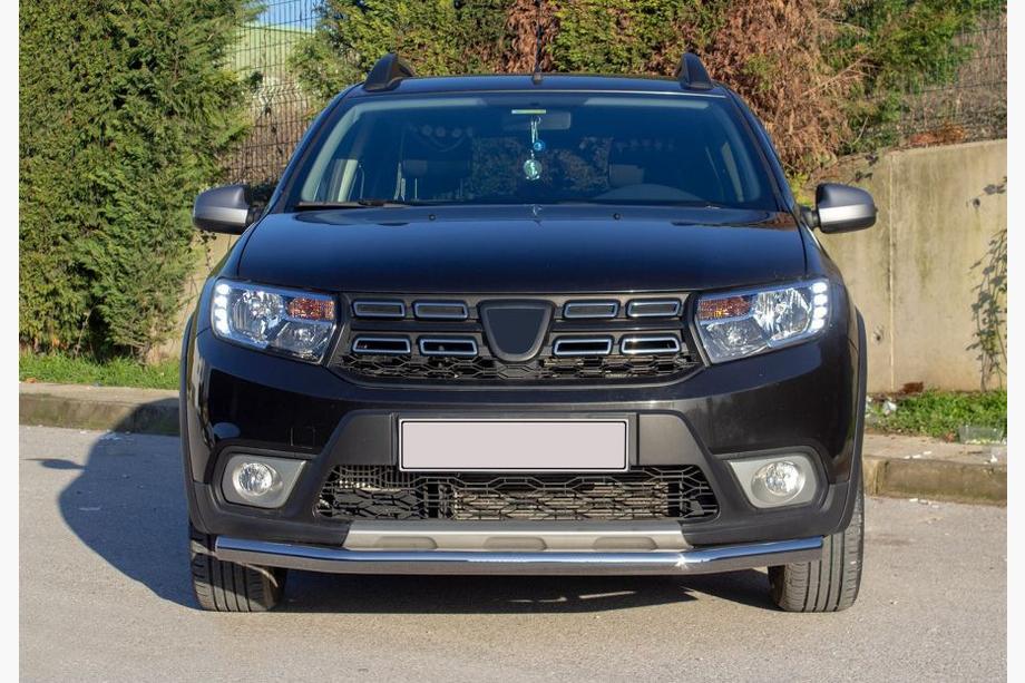 Dacia Sandero 2013-2020 рр. Передній захист Texas (60мм, нерж) Фото 2
