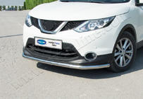 Nissan Qashqai 2014-2021 рр. Передній захист Texas для 2014-2017 (60мм, нерж) фото 2