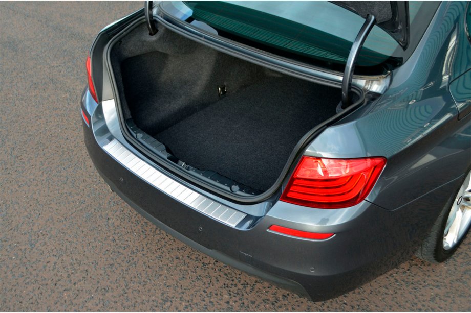 BMW 5 серія F10/F11 2010-2016 рр. Накладка на задній бампер OmsaLine (SD, нерж.) Фото 5