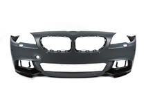 BMW 5 серія F10/F11 2010-2016 рр. Накладка на передній бампер DPT Flap (для M-Performance, чорний глянець) фото 7