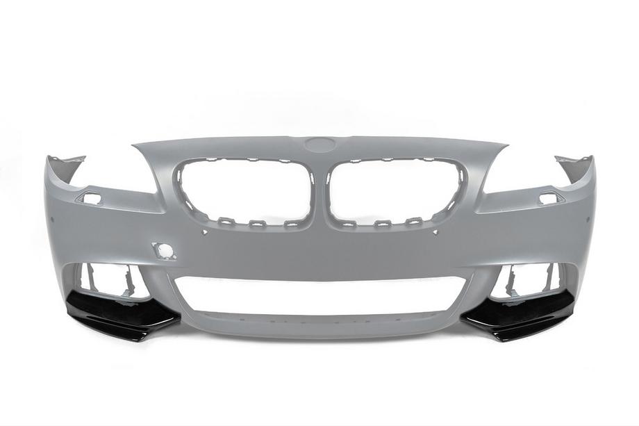 BMW 5 серія F10/F11 2010-2016 рр. Накладка на передній бампер DPT Flap (для M-Performance, чорний глянець) Фото 5