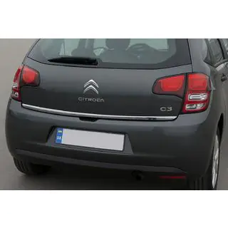 Нижня кромка кришки багажника OmsaLine (нерж.) Citroen C-3 2009-2016 рр. фото 1