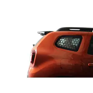 Накладки на задні вікна OmsaLine (2 шт, ABS) Dacia Duster 2018-2024 рр. фото 1