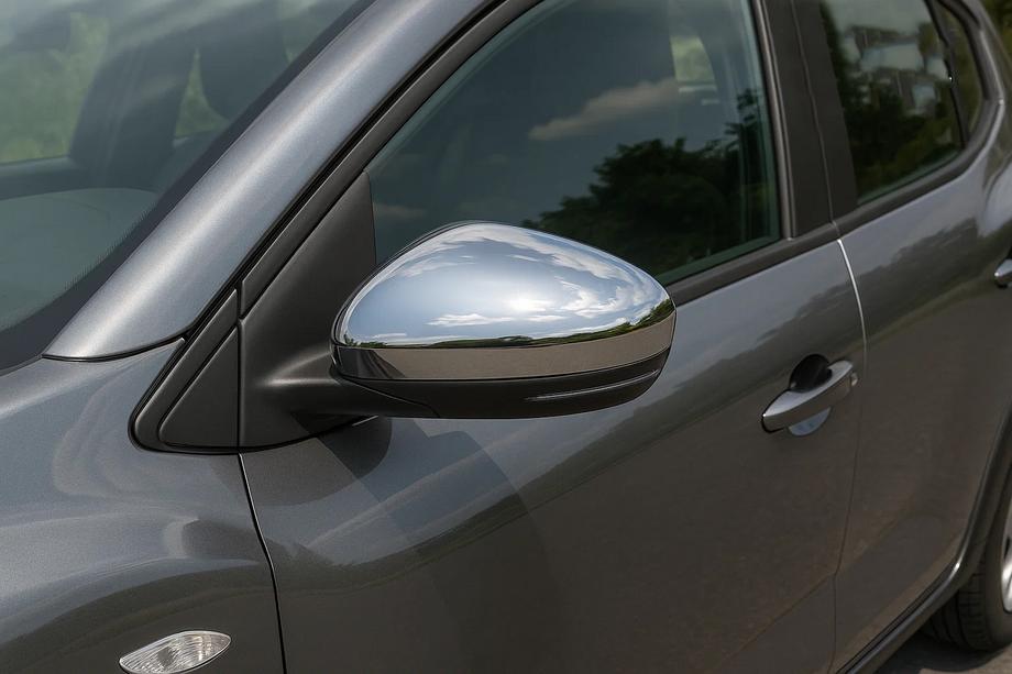 Dacia Sandero 2021- рр. Накладки на дзеркала (2 шт, нерж) Фото 2