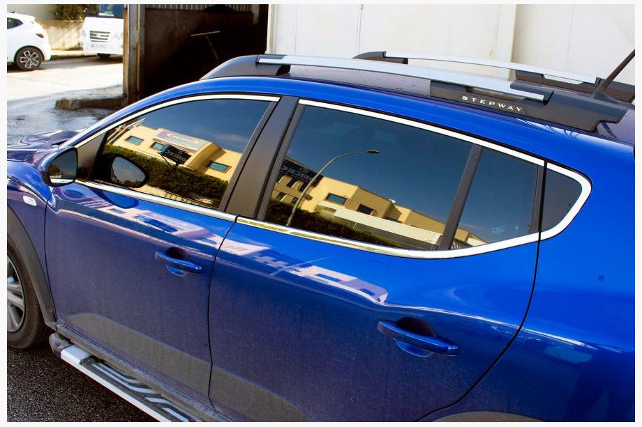 Dacia Sandero 2021- рр. Повна окантовка вікон (14 шт, нерж) Image