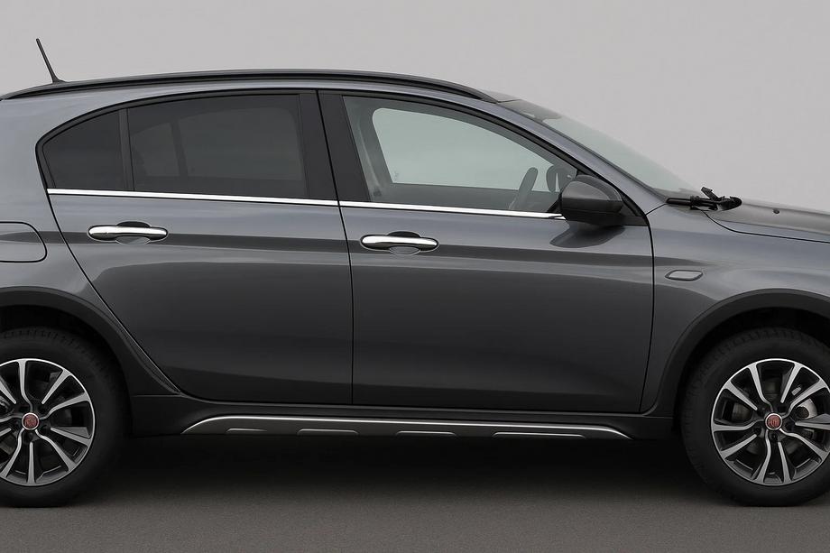 Fiat Tipo Cross 2021- рр. Нижні молдинги стекол (нерж) OmsaLine - Італійська нержавійка Image