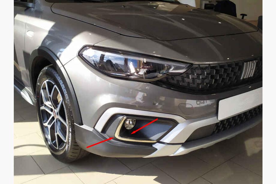 Fiat Tipo Cross 2021- рр. Окантовка протитуманних ліхтарів нерж) Image