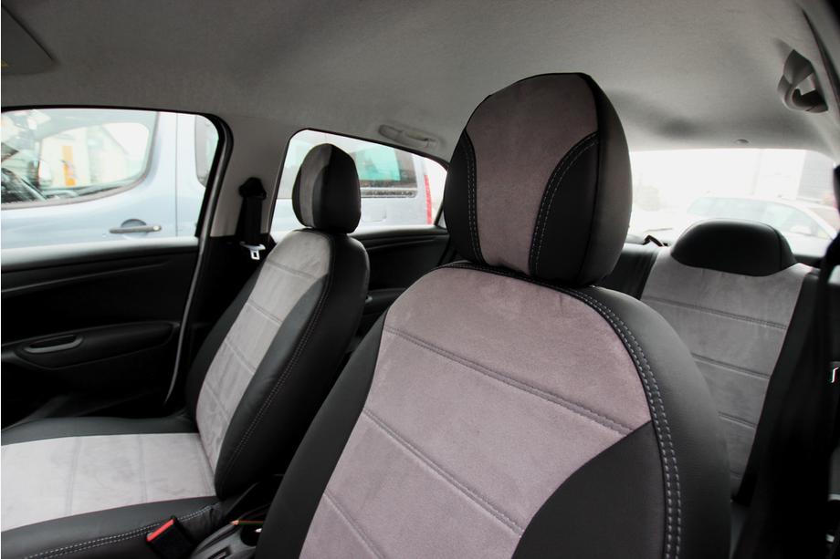 Citroen C-Elysee 2013-2022 рр. Авточохли екошкіра+тканина+антара Antara A0010 (повний салон) Фото 9