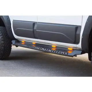 Бокові пороги Dakar V1 з LED (2 шт, метал) Fiat Fullback 2016- рр. фото 2