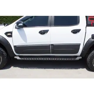Бокові пороги Dakar V1 без LED (2 шт, метал) Fiat Fullback 2016- рр. фото 2