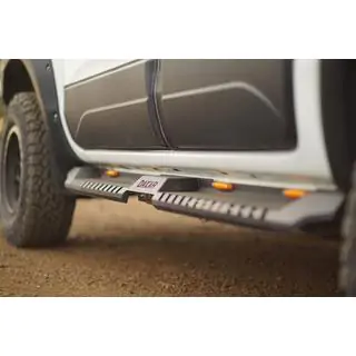 Бокові пороги Dakar V2 з LED (2 шт, метал) Fiat Fullback 2016- рр. фото 4