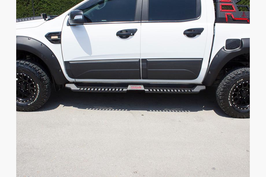Fiat Fullback 2016- рр. Бокові пороги Dakar V2 без LED (2 шт, метал) Фото 4