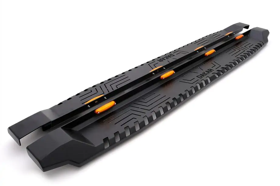 Ford Ranger 2007-2011 рр. Бокові пороги Dakar V1 з LED (2 шт, метал) Фото 1