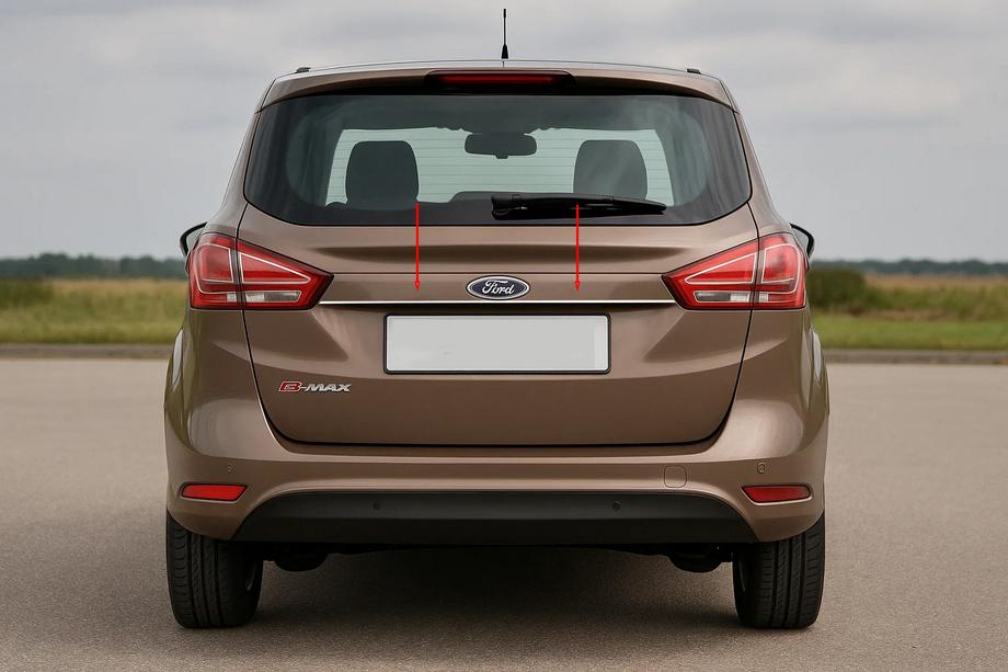 Ford B-Max 2012-2017 рр. Хром планка над номером (нерж.) Image