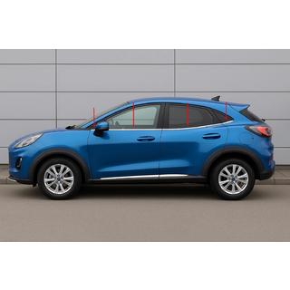 Нижня окантовка вікон (8 шт, нерж) Ford Puma 2019- рр. фото 3