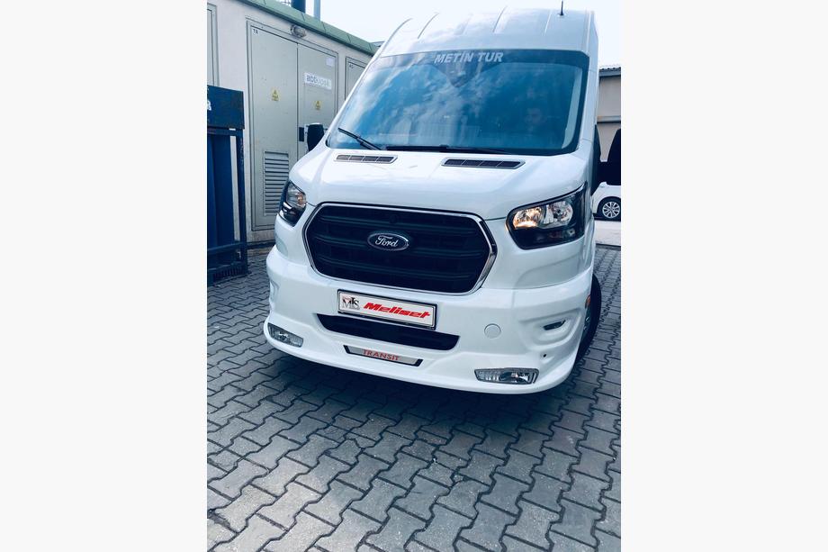 Ford Transit 2014- рр. Накладка на передній бампер ERA (2019+, під фарбування) Фото 2