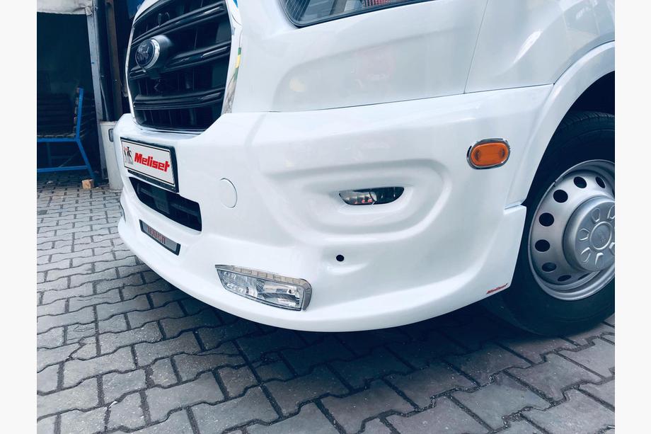 Ford Transit 2014- рр. Накладка на передній бампер ERA (2019+, під фарбування) Фото 3