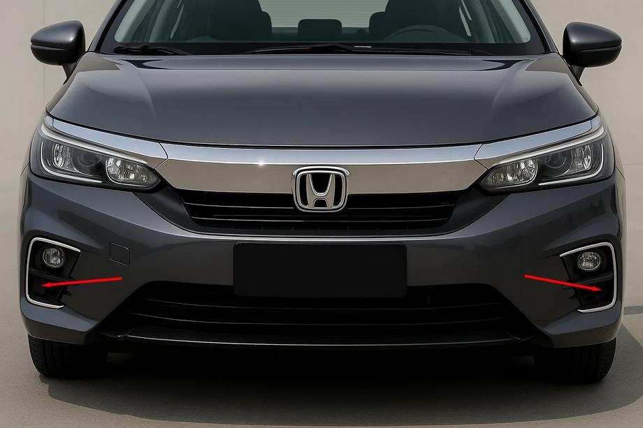 Honda City 2021- рр. Окантовка протитуманок SD (2 шт, нерж) Image