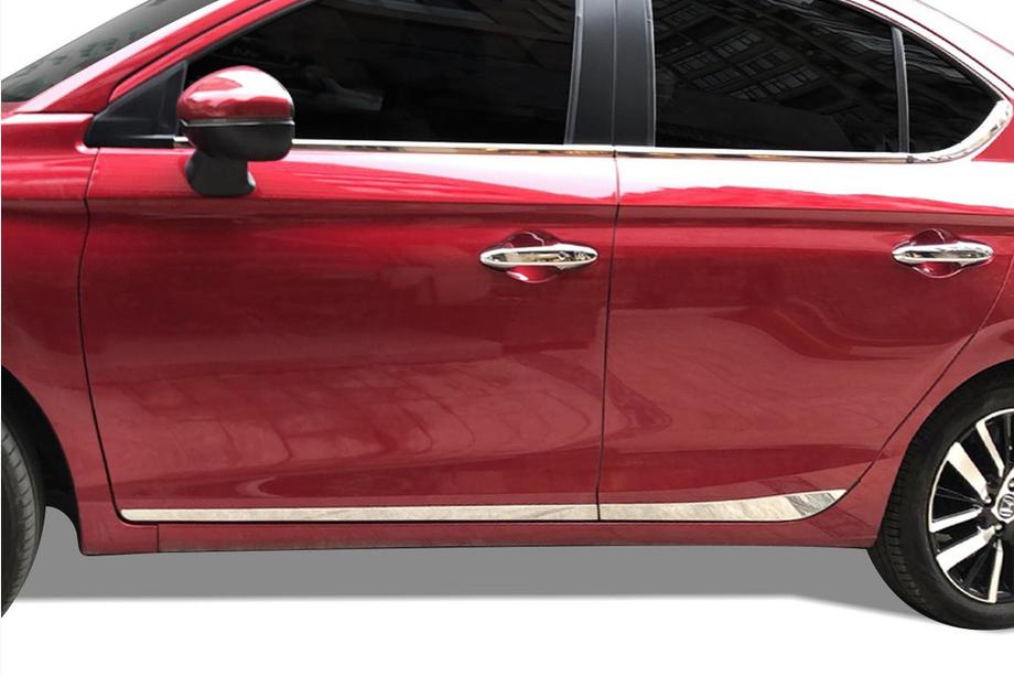Honda City 2021- рр. Молдинг дверей SD (4 шт, нерж) Фото 1