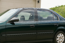 Honda Civic 1995-2001 рр. Зовнішня окантовка вікон (4 шт, нерж) фото 1