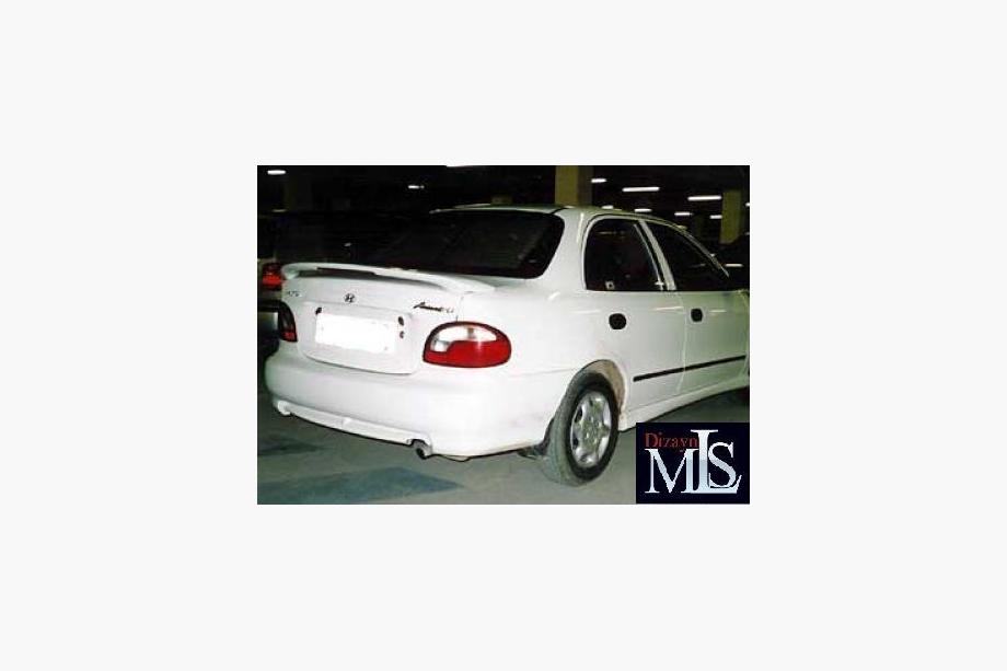 Hyundai Accent 1994-1999 рр. Бічні спідниці Спорт (під фарбування) Image