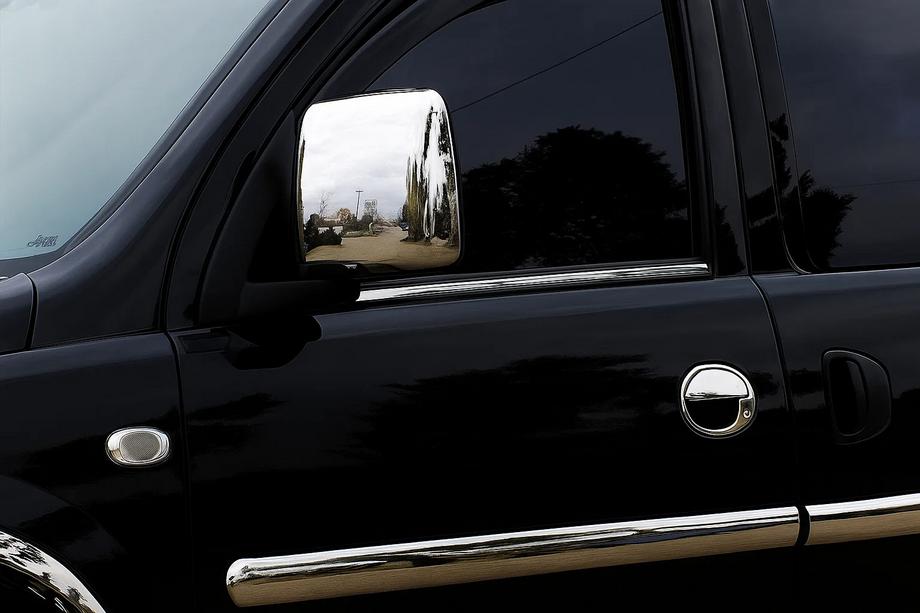 Opel Combo 2002-2012 рр. Молдинг дверний (4 шт, нерж.) Image