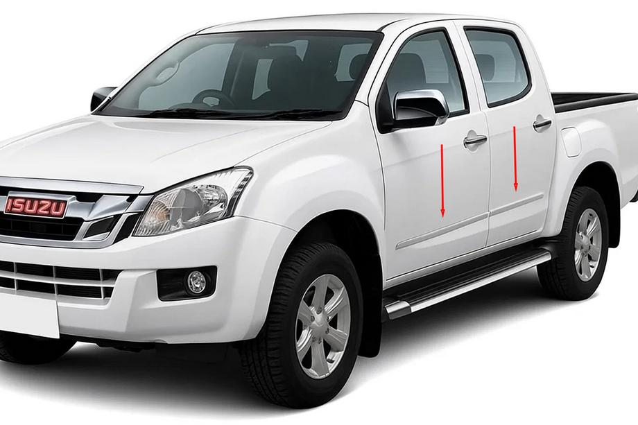 Isuzu D-Max 2011-2019 рр. Молдинг дверний OmsaLine (нерж) Image