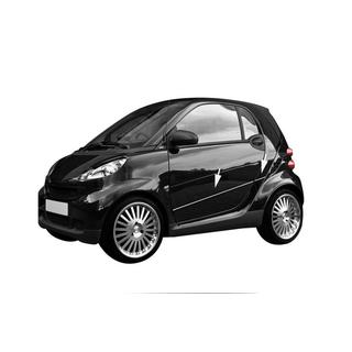 Молдинг на двери (4 шт, нерж) Smart 2007-2014 рр. фото 1